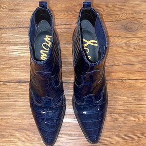 Sam Edelman Navy Leather Boots